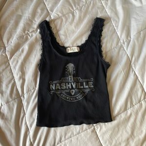 Altar’s State Nashville Black Lace Crop Top